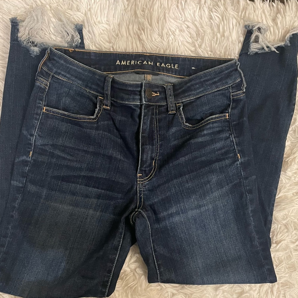 American eagle size 6 regular dark washed denim ankle jeans